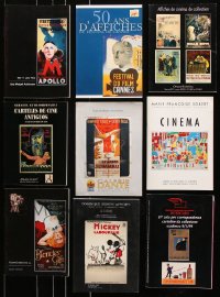 9d048 LOT OF 9 NON-U.S. MOVIE POSTER AUCTION CATALOGS 1990s-2000s great images in color!