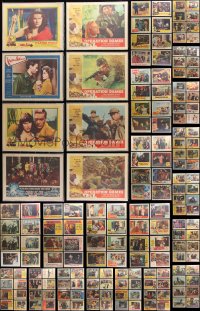 9d189 LOT OF 222 INDIVIDUALLY BAGGED 1950S LOBBY CARDS 1950s incomplete sets from a variety of movies!