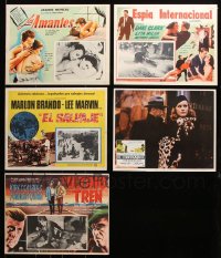 9d098 LOT OF 5 MEXICAN LOBBY CARDS 1950s-1970s great scenes from a variety of different movies!