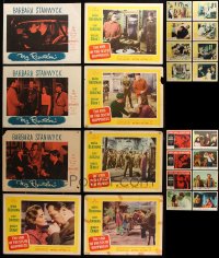 9d296 LOT OF 24 LOBBY CARDS 1940s-1960s incomplete sets from a variety of different movies!