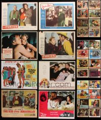 9d274 LOT OF 46 LOBBY CARDS 1950s-1970s incomplete sets from a variety of different movies!