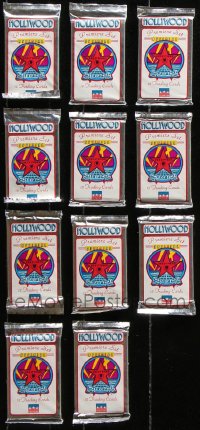 9d366 LOT OF 11 HOLLYWOOD WALK OF FAME TRADING CARD PACKS 1992 each with 12 cards, never opened!
