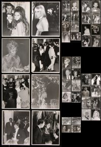 9d355 LOT OF 44 CANDID 8X10 PHOTOS 1960s-1970s Hollywood stars behind the scenes & at social events!