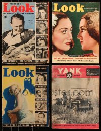 9d011 LOT OF 4 LOOK AND YANK MAGAZINES 1930s-1940s filled with great images & articles!
