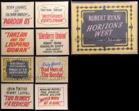 9d314 LOT OF 9 INDIVIDUALLY BAGGED LOCAL THEATER TITLE CARDS 1930s-1950s a variety of movies!