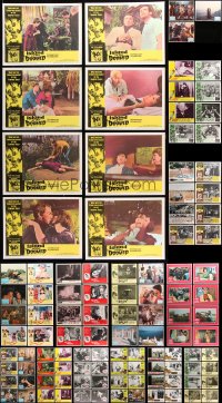 9d203 LOT OF 147 LOBBY CARDS 1960s-1980s mostly complete sets from a variety of different movies!