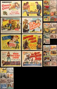 9d286 LOT OF 39 WESTERN TITLE CARDS 1940s-1950s great images from a variety of cowboy movies!