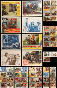 9d252 LOT OF 75 1950S WESTERN LOBBY CARDS 1950s great scenes from a variety of cowboy movies!