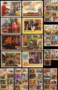 9d256 LOT OF 69 1950S WESTERN LOBBY CARDS 1950s great scenes from a variety of cowboy movies!