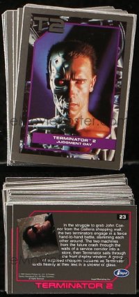 9d358 LOT OF 100 TERMINATOR 2 TRADING CARDS 1991 cyborg Arnold Schwarzenegger, James Cameron!