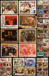 9d260 LOT OF 60 LOBBY CARDS 1930s-1940s great scenes from a variety of different movies!