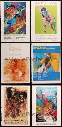 9d326 LOT OF 6 LEROY NEIMAN ART BOOK PAGES 1970s advertising posters for a variety of events!
