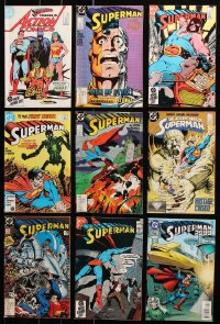 9d054 LOT OF 9 SUPERMAN COMIC BOOKS 1980s D.C. Comics aren't just for kids!