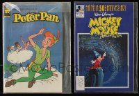 9d063 LOT OF 2 DISNEY ANIMATION COMIC BOOKS 1980s-1990s Peter Pan, Mickey Mouse Adventures!
