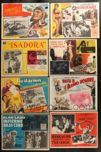 9d339 LOT OF 10 MEXICAN LOBBY CARDS 1950s-1960s great scenes from a variety of different movies!