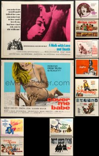 9d444 LOT OF 14 UNFOLDED HALF-SHEETS 1960s great images from a variety of movies!