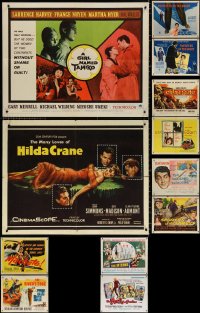 9d449 LOT OF 12 FORMERLY FOLDED HALF-SHEETS 1950s-1960s great images from a variety of movies!