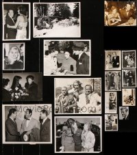 9d356 LOT OF 17 NEWS PHOTOS 1930s-1970s images of celebrities used in magazines & newspapers!