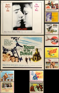 9d443 LOT OF 12 UNFOLDED HALF-SHEETS 1960s great images from a variety of movies!