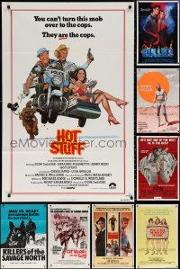 9d168 LOT OF 14 FOLDED ONE-SHEETS 1970s-1980s great images from a variety of different movies!