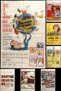 9d179 LOT OF 8 FOLDED 1960S ONE-SHEETS 1960s great images from a variety of different movies!