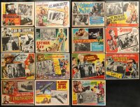 9d335 LOT OF 15 MEXICAN LOBBY CARDS 1950s-1960s great scenes from a variety of different movies!