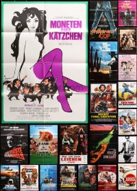 9d070 LOT OF 39 FOLDED GERMAN A1 POSTERS 1970s-2000s a variety of cool movie images!