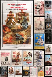 9d140 LOT OF 55 FOLDED ONE-SHEETS 1950s-1980s great images from a variety of different movies!