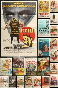 9d126 LOT OF 105 FOLDED ONE-SHEETS 1950s-1960s great images from a variety of different movies!