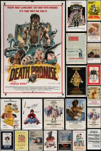 9d123 LOT OF 119 FOLDED ONE-SHEETS 1970s-1980s great images from a variety of different movies!