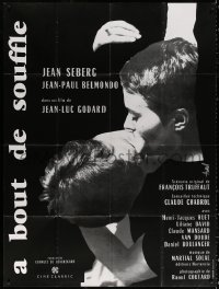 9f593 A BOUT DE SOUFFLE French 1p R1980s Jean-Luc Godard classic, Jean Seberg, Jean-Paul Belmondo!