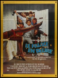 9f616 BACHELOR PARTY French 1p 1984 wild wacky image of hard partying Tom Hanks & sexy legs!