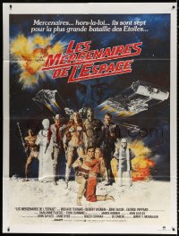 9f620 BATTLE BEYOND THE STARS French 1p 1980 Richard Thomas, Robert Vaughn, Gary Meyer sci-fi art!