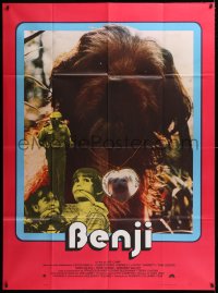 9f631 BENJI French 1p 1976 Joe Camp classic dog movie, different image of him wearing necklace!