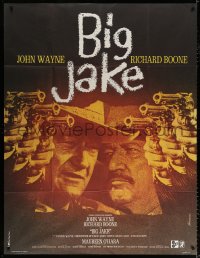 9f633 BIG JAKE French 1p 1971 different Ferracci art of John Wayne & Richard Boone with pistols!