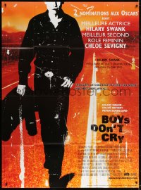 9f641 BOYS DON'T CRY French 1p 2000 Hilary Swank, true story about finding courage to be yourself