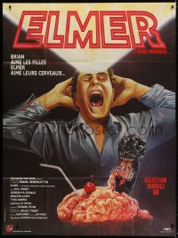 9f642 BRAIN DAMAGE French 1p 1988 Elmer, wild different art, the movie that will blow your mind!