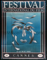 9f647 CANNES FILM FESTIVAL 1988 French 1p 1988 41st International, cool art by Tibor Tamar!