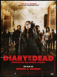 9f691 DIARY OF THE DEAD French 1p 2008 George A. Romero, film students attacked by zombies!