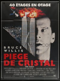 9f693 DIE HARD French 1p 1988 cop Bruce Willis is up against twelve terrorists, crime classic!