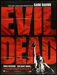 9f710 EVIL DEAD French 1p R2003 Sam Raimi cult classic, horror art of girl grabbed by zombie!