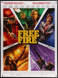 9f728 FREE FIRE French 1p 2016 Copley, Hammer, different image of top cast with guns!