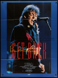 9f733 GET BACK French 1p 1992 former Beatle Paul McCartney on a magical tour, great c/u performing!