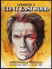 9f756 HOMMAGE A CLINT EASTWOOD French 1p 1984 Raymond Moretti headshot art of the man himself!