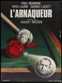 9f762 HUSTLER French 1p R1982 best art of Paul Newman, Piper Laurie & George C. Scott by Mascii!