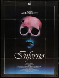 9f770 INFERNO French 1p 1980 Dario Argento horror, really cool skull & bleeding mouth image!