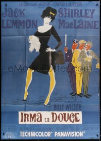 9f774 IRMA LA DOUCE French 1p R1970s Billy Wilder, different art of Shirley MacLaine & Jack Lemmon!