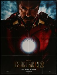 9f775 IRON MAN 2 teaser French 1p 2010 Marvel, directed by Jon Favreau, c/u of Robert Downey Jr!
