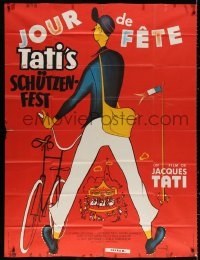9f786 JOUR DE FETE French 1p R1970s Jacques Tati's The Big Day, French postman comedy!