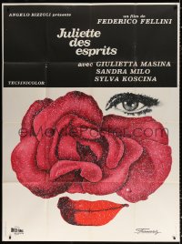 9f790 JULIET OF THE SPIRITS French 1p 1965 Federico Fellini, Giulietta Masina, wonderful art!